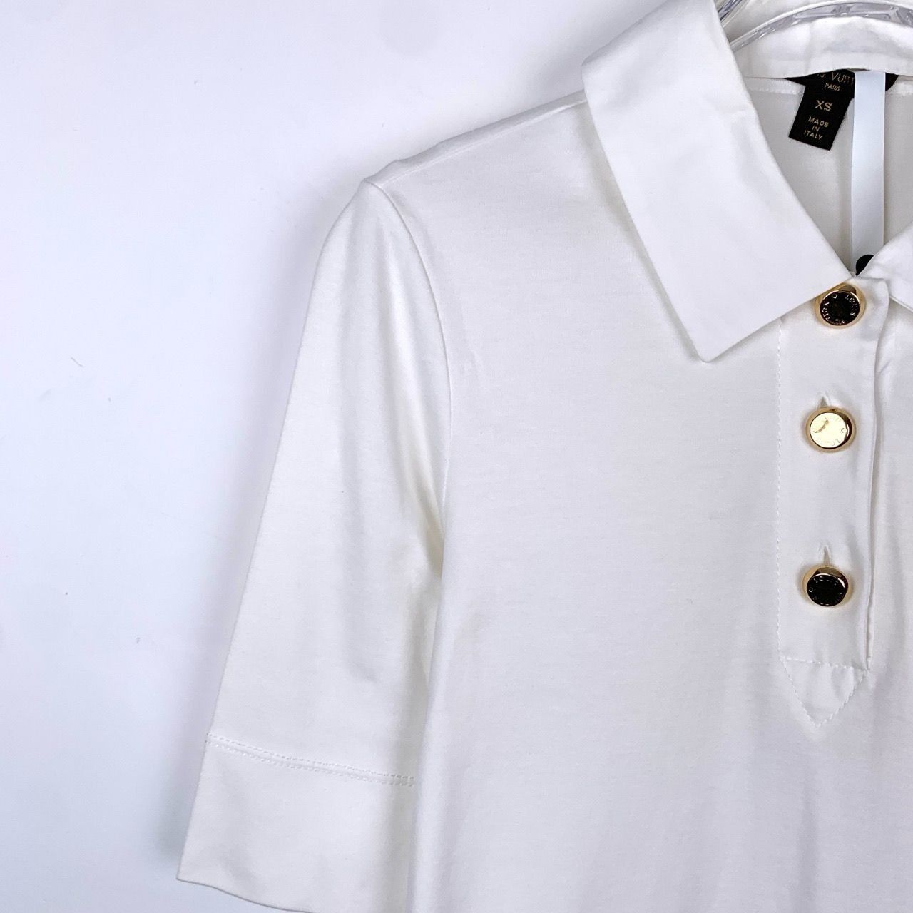 Louis Vuitton Louis Vuitton Logo-Embellished White Cotton Polo Shirt, Shor Size XS / US 0-2 / IT 36-38 - 7 Thumbnail