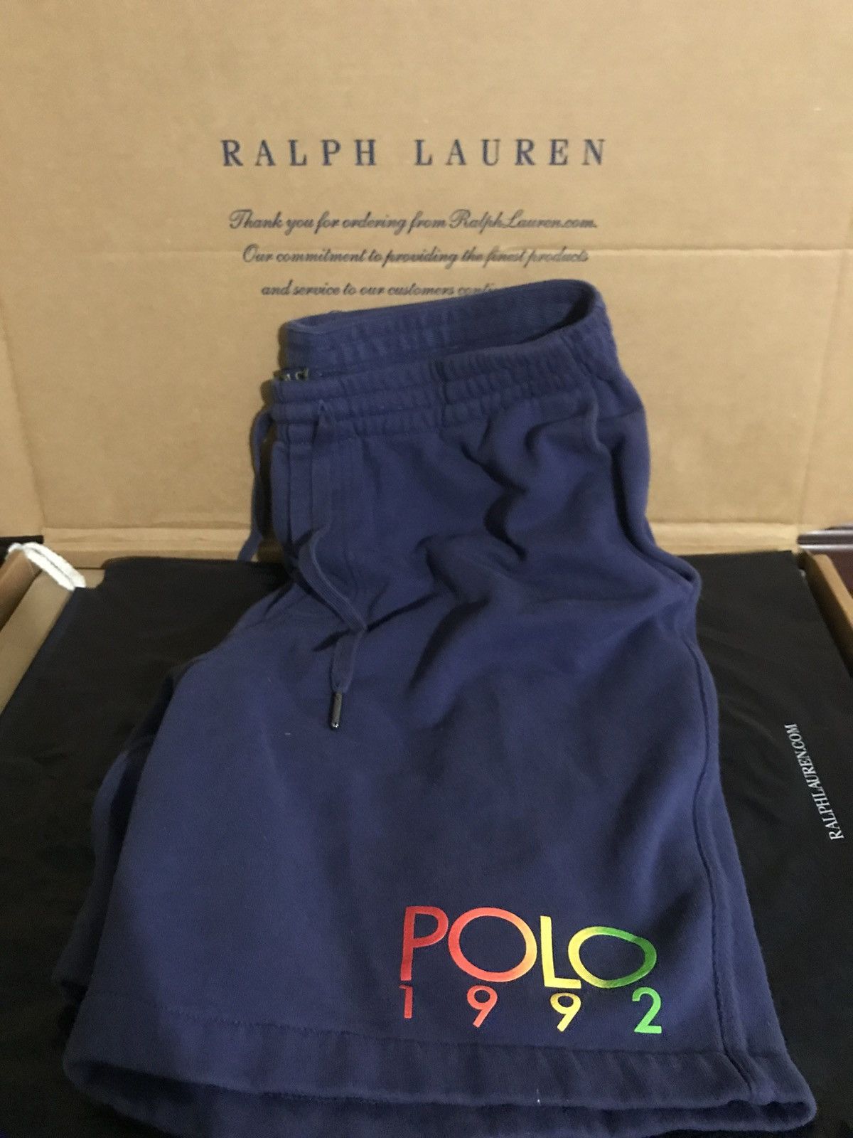 Polo Ralph Lauren Polo Ralph Lauren 1992 Navy Sweatshorts Size M Size US 34 / EU 50 - 2 Thumbnail