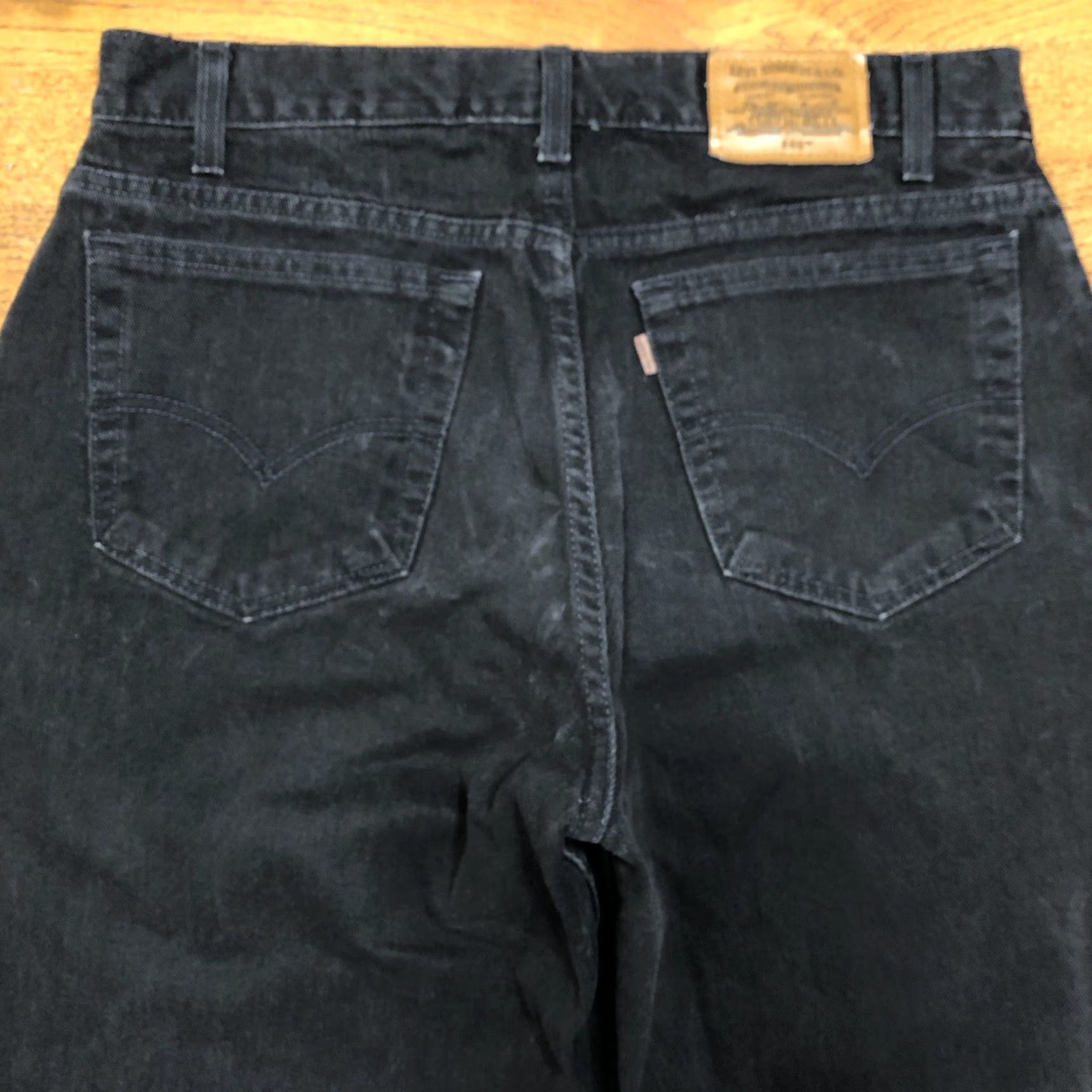 Levi's VINTAGE Levi's 545 Jeans Loose Fit Tapered Black 34x29 Mens Regular 34 Denim 100% Cotton Jeans Grunge 80s 90s USA American Classic Logo Belt Loops Zip Size US 34 / EU 50 - 3 Thumbnail