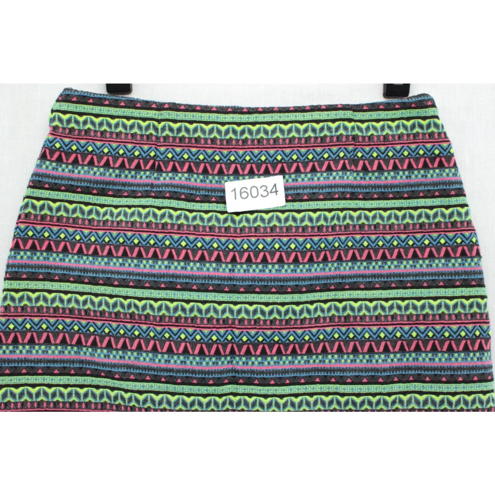Vintage VTG NWT Shrinking Violet Mini Skirt Women's Medium Neon Pattern Party 80s 90s Bohemian Hip Hop Hippie Retro Size 32" / US 10 / IT 46 - 7 Thumbnail