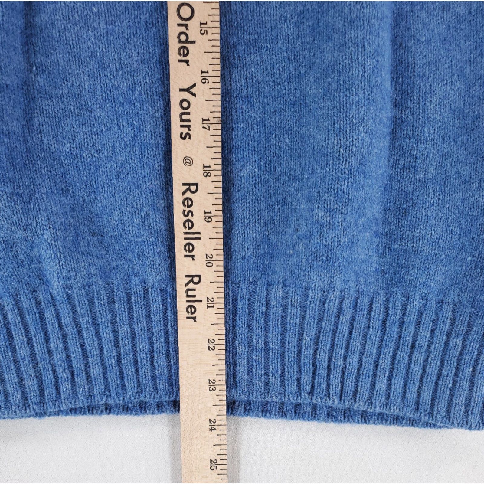 Jantzen VINTAGE Jantzen Sweater Cable-Knit V-Neck Wool Blend Blue Mens L 80s Country Squire Pullover Size US L / EU 52-54 / 3 - 6 Thumbnail