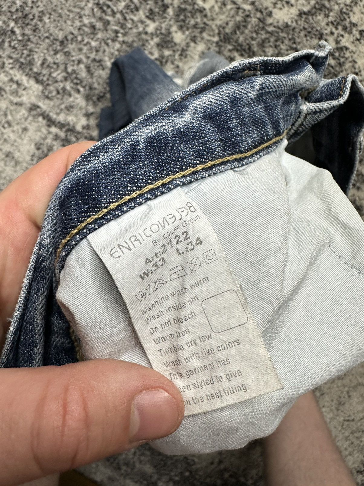 Vintage Enriconejeb Denim Vintage StreetWear Rare Y2K Avant Gard Size US 33 - 6 Thumbnail