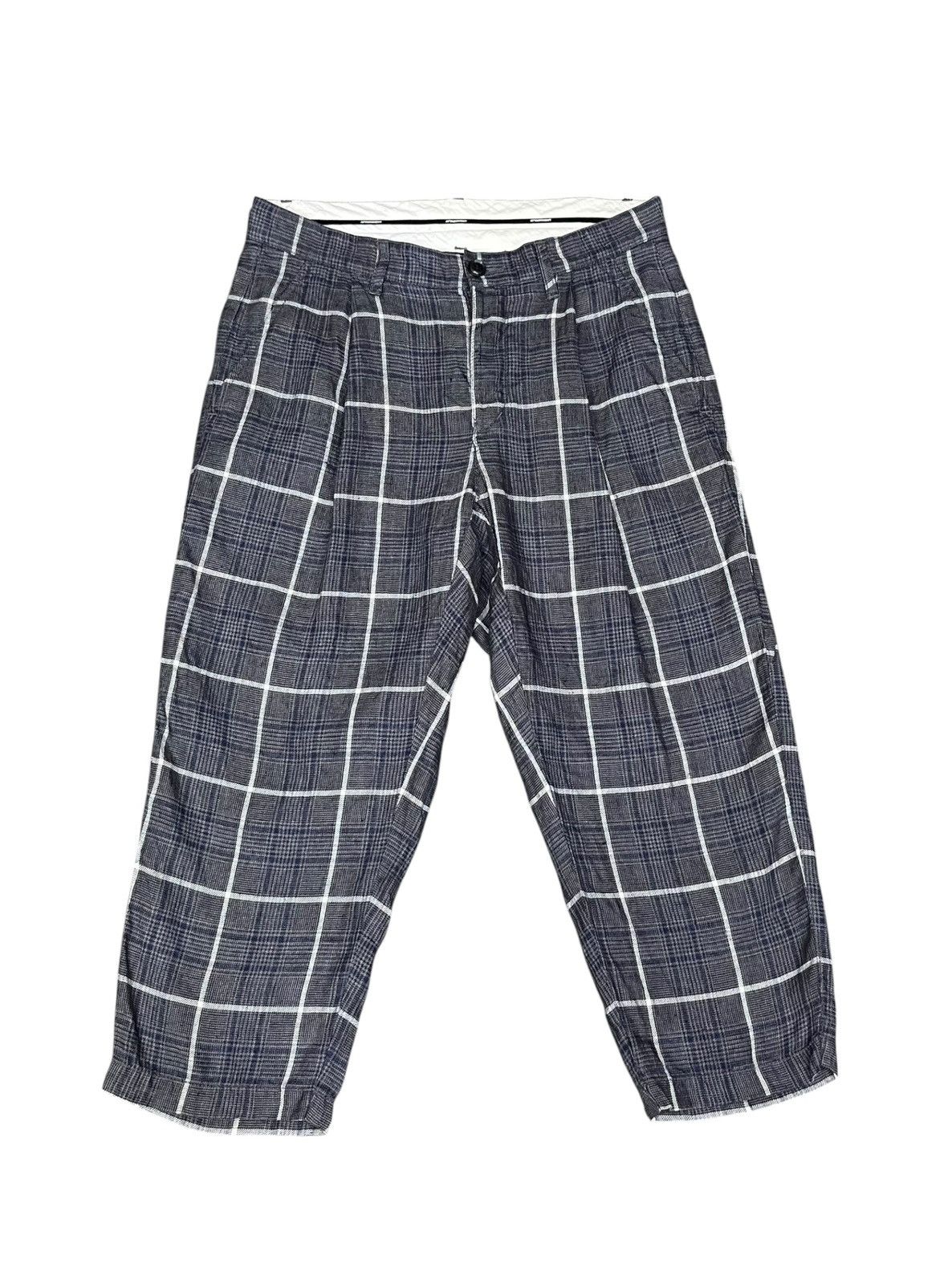 Attachment Vintage Attachment Linen Plaid Cropped 3 Quarter Pants Japan Size US 30 / EU 46 - 1 Thumbnail