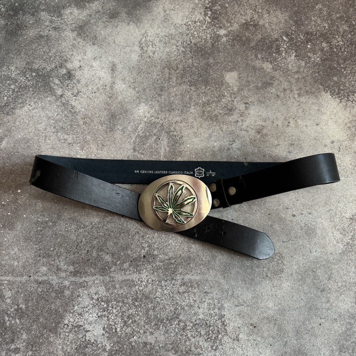 Hysteric Glamour Marijuana 4:20 Big Buckle Vintage Leather Belt Size ONE SIZE - 3 Thumbnail
