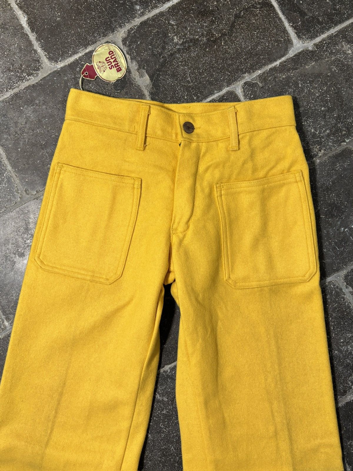 Wrangler 1970s Wrangler Blue Bell Bottoms True Vintage Wool Trouser Size 26" / US 2 / IT 38 - 2 Thumbnail