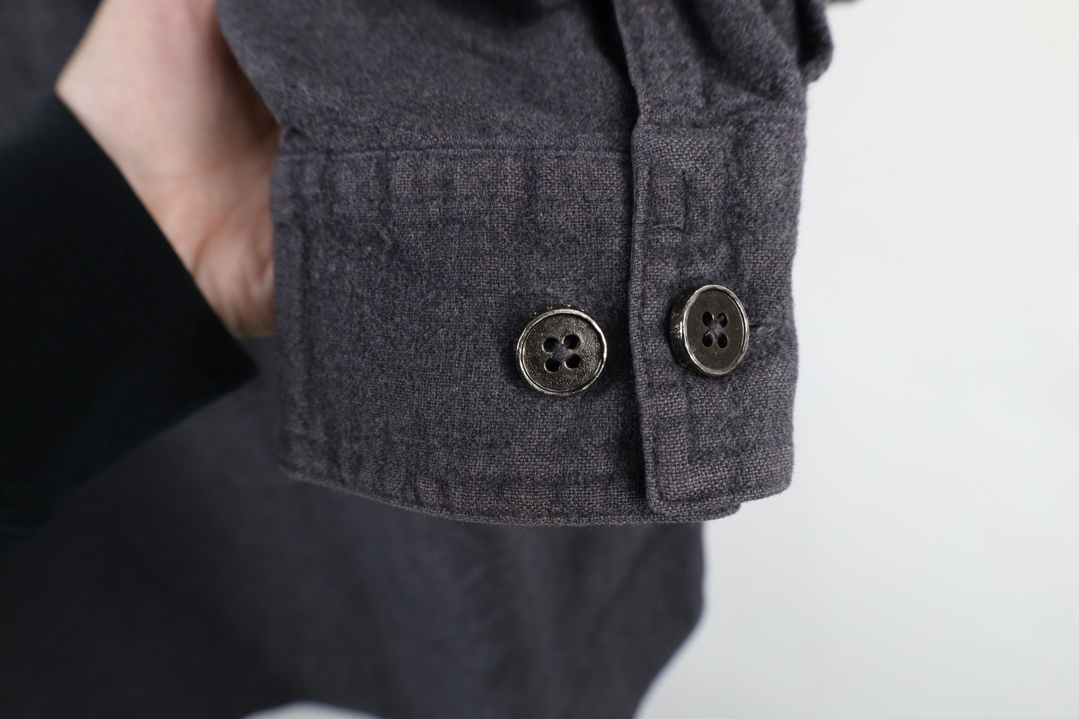 Harley Davidson × Vintage Vintage Harley Davidson Flannel Button Down Shirt Gray Size US XL / EU 56 / 4 - 12 Thumbnail
