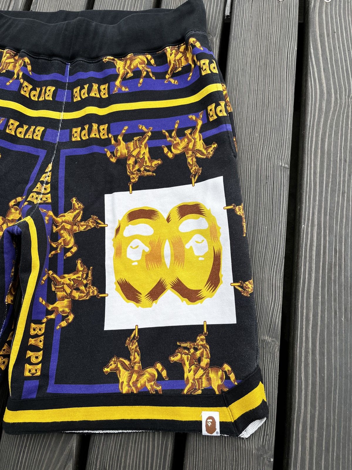 Bape RARE🔥Bape Double Ape Head Sweat Shorts A Batching Ape Y2K Size US 32 / EU 48 - 2 Thumbnail