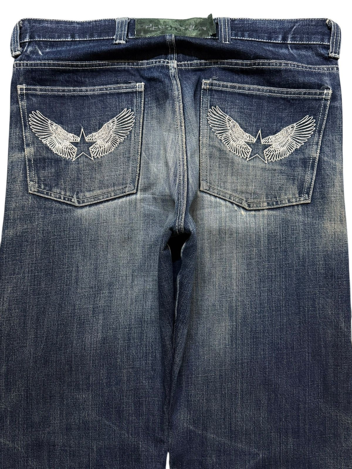 PHENOMENON Vintage 90s Japan Phenomenon Faded Whisker Distress Wide Leg Size US 36 / EU 52 - 4 Thumbnail