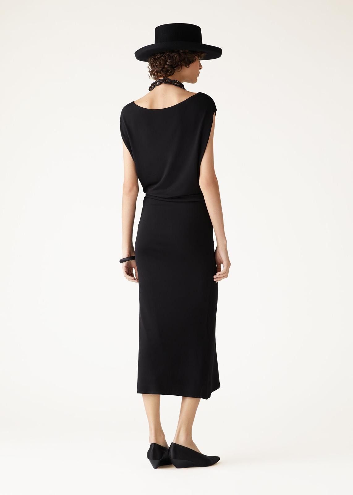Loro Piana o1srvl11e0825 FAO2405 Eva Long Dress in Black Size S / US 4 / IT 40 - 4 Thumbnail