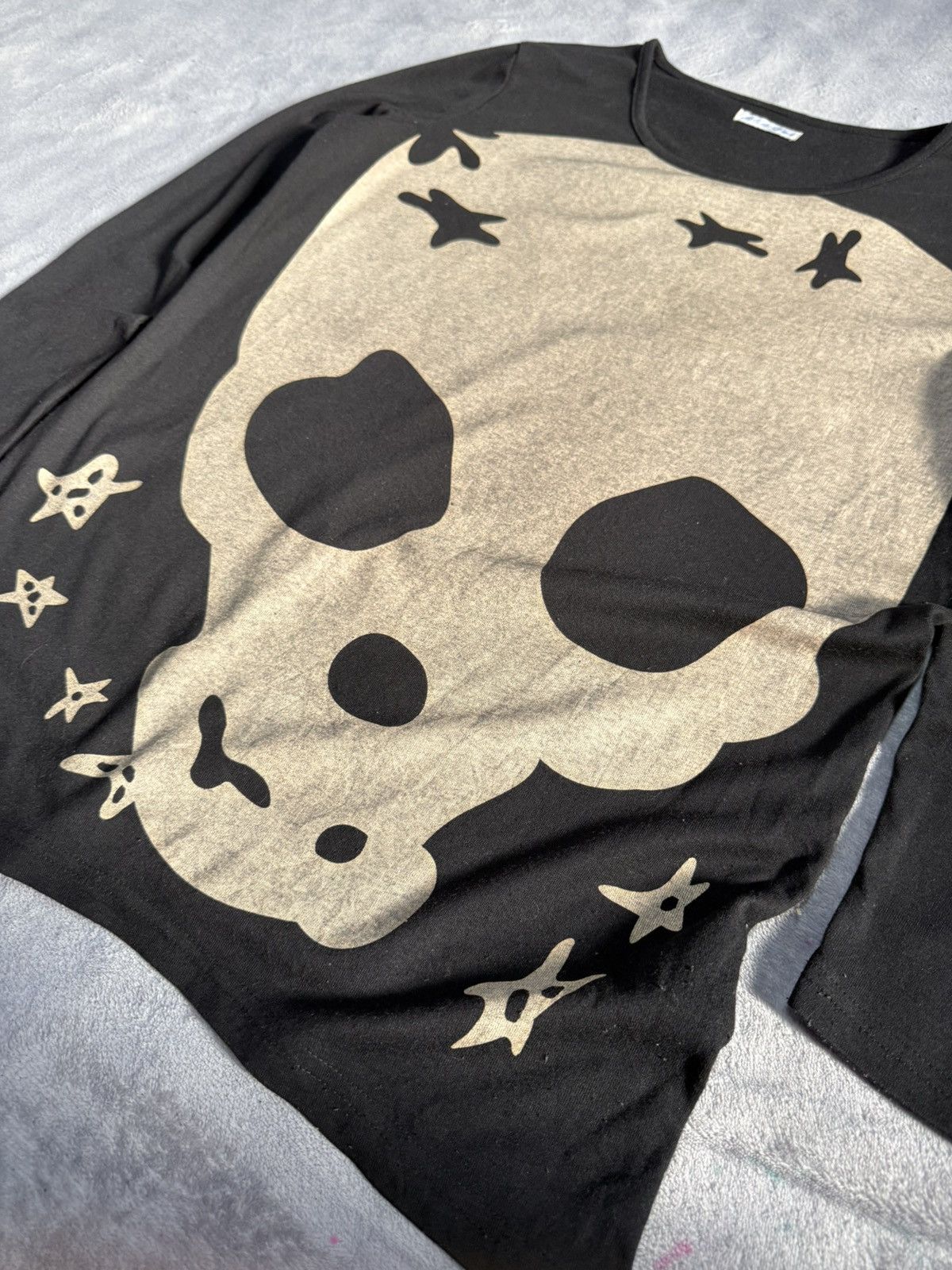 Japanese Brand Bobo Softcore Goth Abstract Skull Play Or Die Print Tee Size US M / EU 48-50 / 2 - 6 Thumbnail