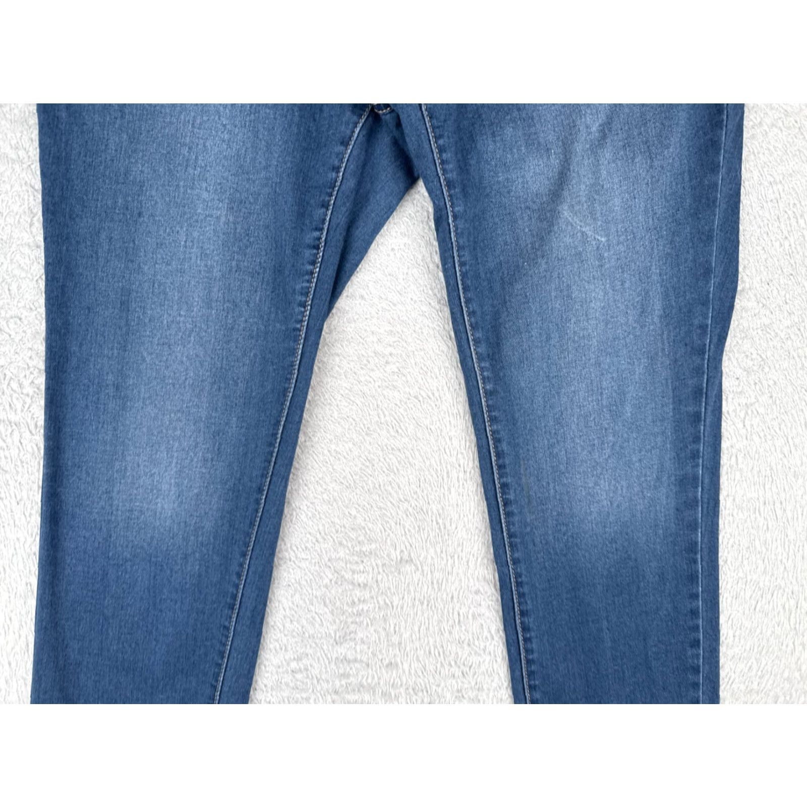 Faded Glory VINTAGE Faded Glory Jeans Women 12P Blue Skinny Mid Rise Zip 30x28 Denim Cotton Blend 5-Pocket Design Regular Womens Jeans Size 34" / US 12 / IT 48 - 3 Thumbnail