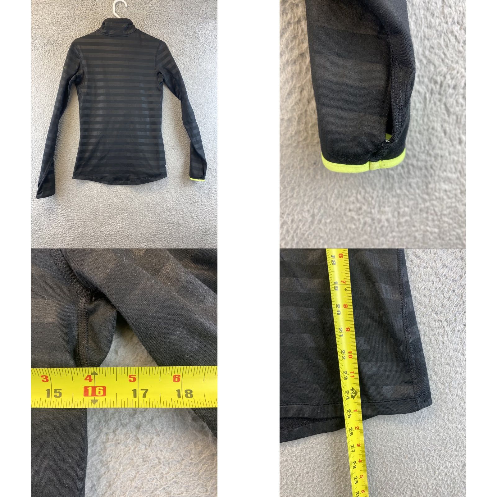 Nike VINTAGE? (No) Nike Dri-Fit Shirt Women M Athletic Full Zip Black Striped Long Sleeve /91-62 Size M / US 6-8 / IT 42-44 - 8 Thumbnail