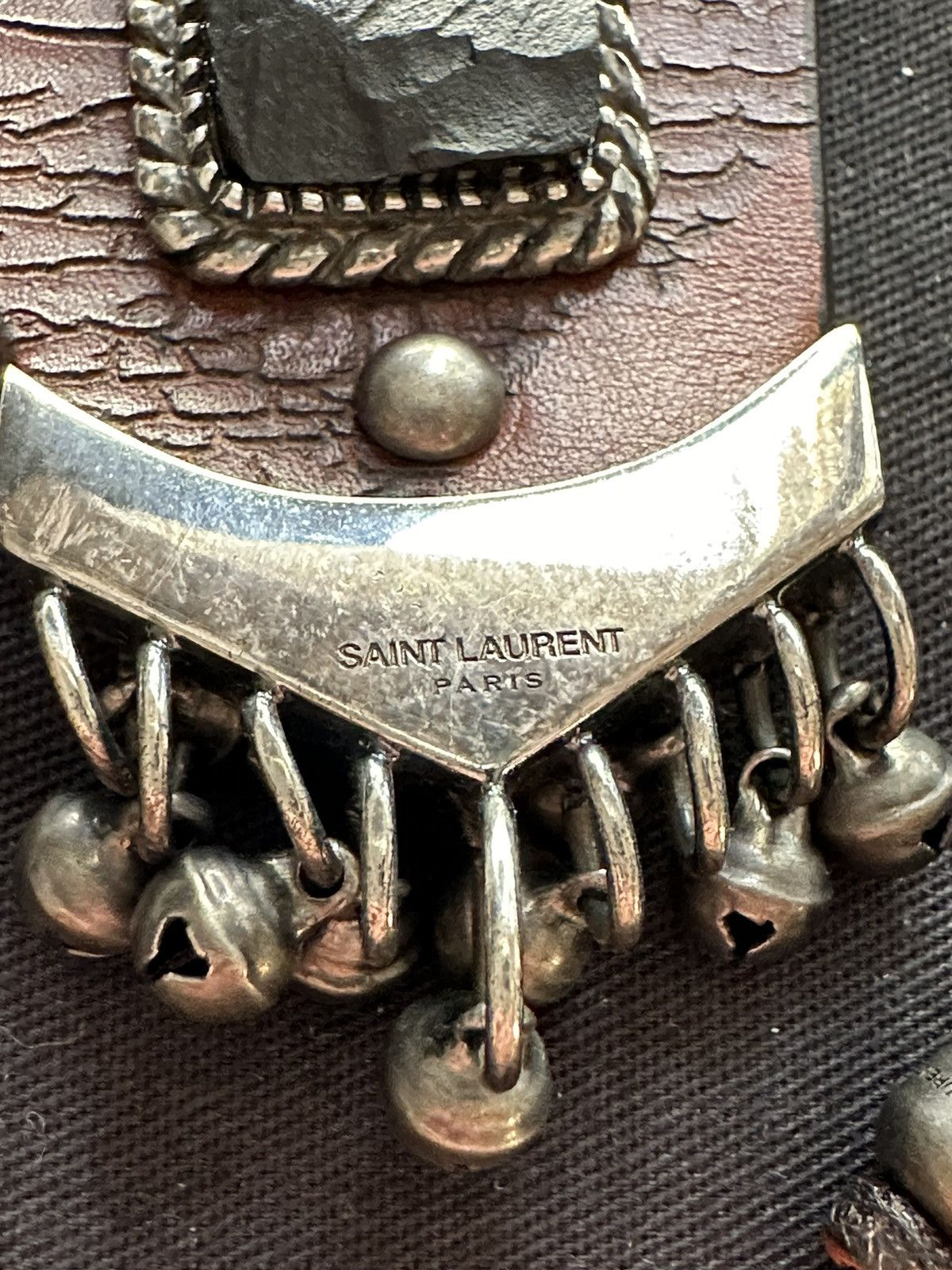 Saint Laurent Paris Saint Laurent ss15 psych rock leather/stone/metal necklace Size ONE SIZE - 7 Thumbnail