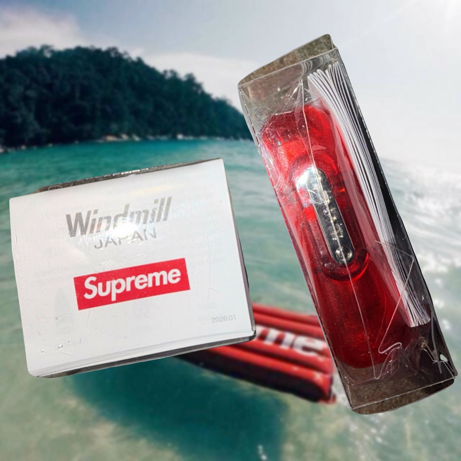 Supreme SS26 Red Supreme Japan Windmill Zag Lighter Spell Out Size ONE SIZE - 2 Thumbnail