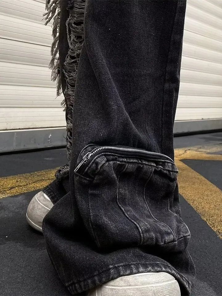 Japanese Brand × Vintage Ropa Grunge Y2K Streetwear Ripped Baggy Size US 31 - 6 Thumbnail