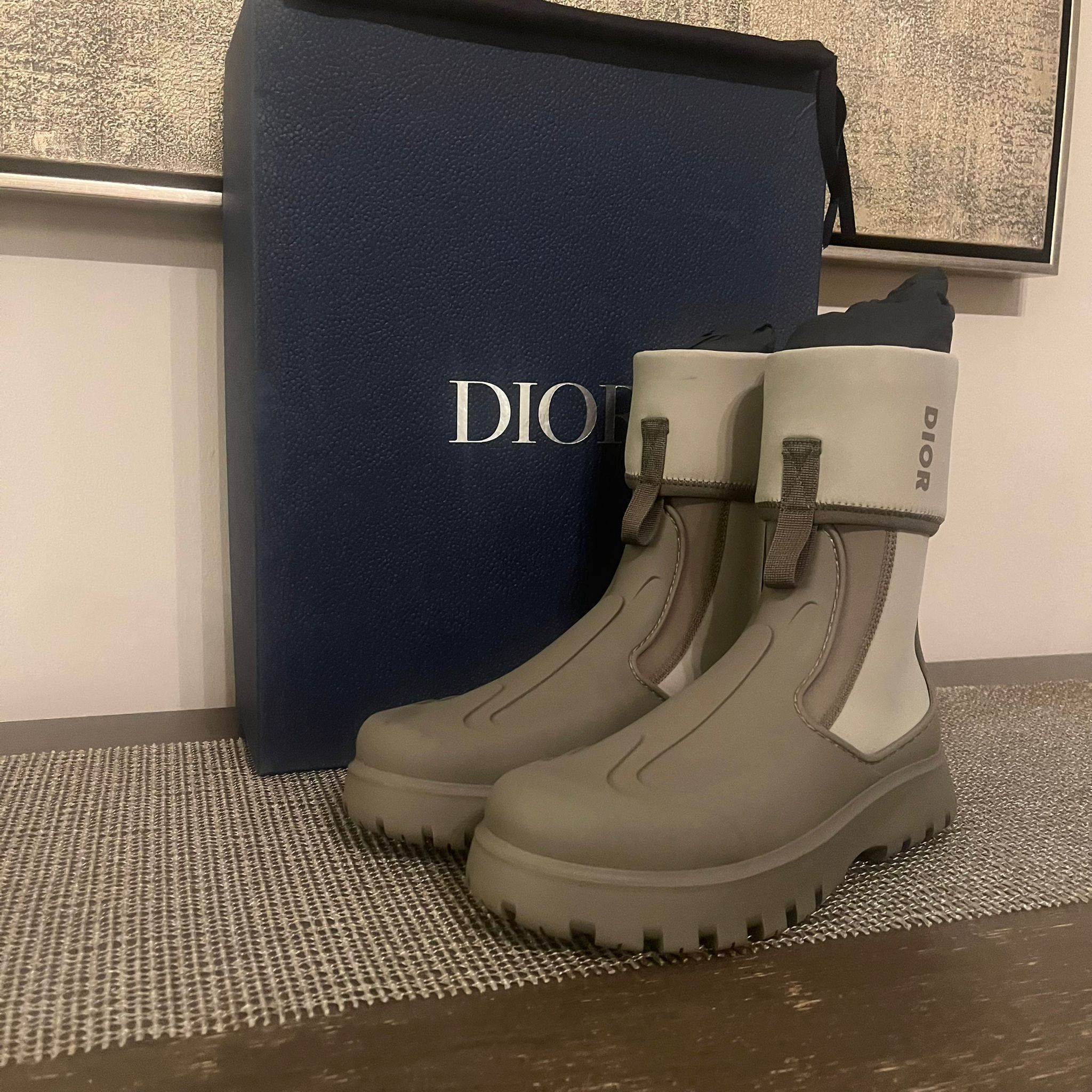 Dior Garden Neoprene Boots in Khaki Size US 9 / EU 42 - 7 Thumbnail