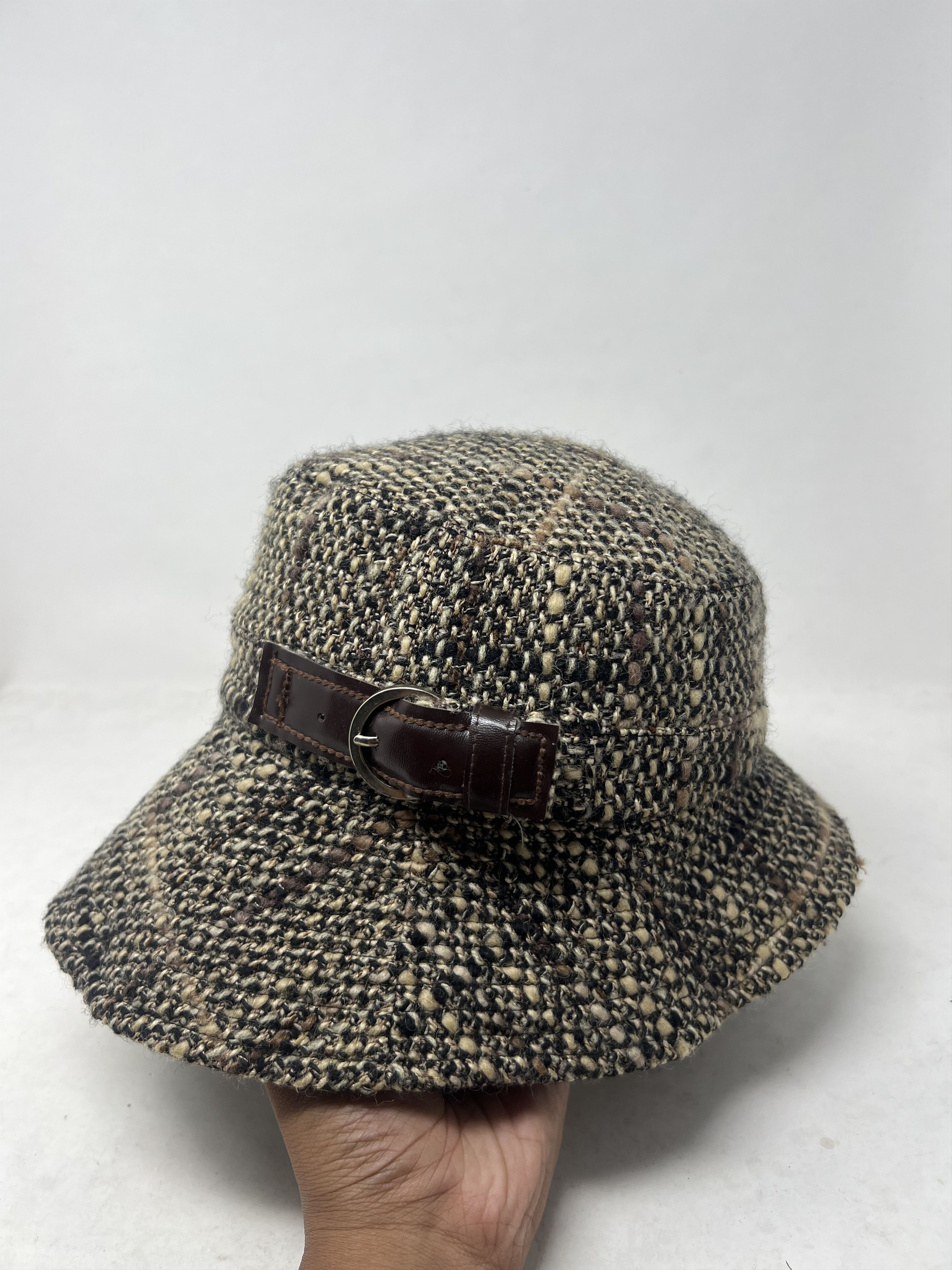 Japanese Brand Na Mi Ka Japan Houndstooth Tweed Bucket Hat Size ONE SIZE - 2 Thumbnail