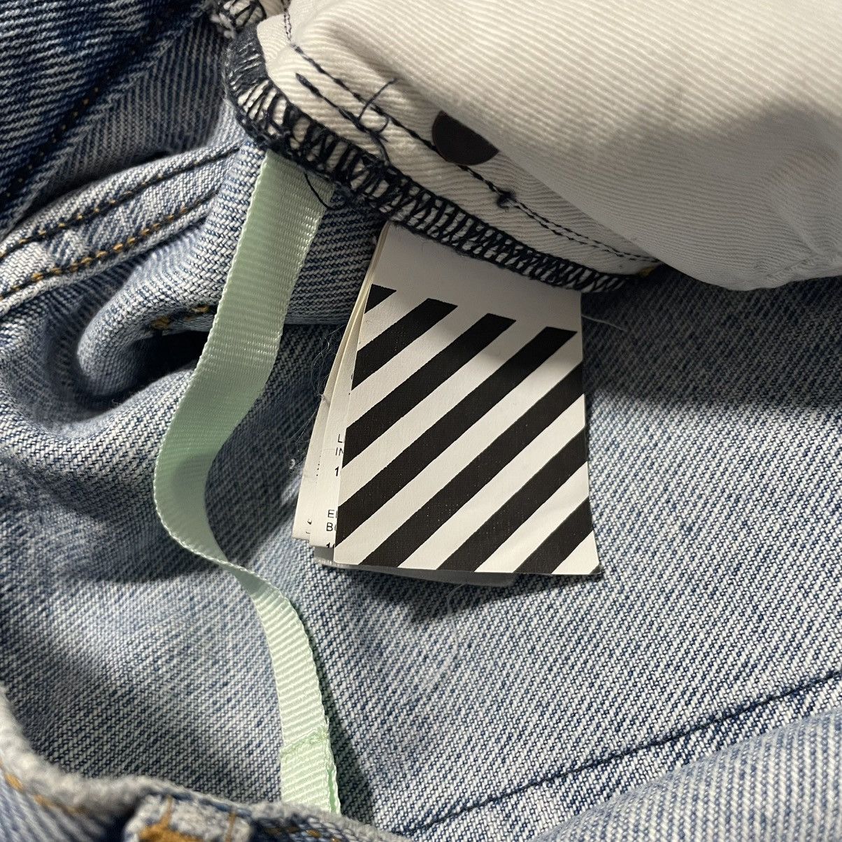 Off-White Off White Ev Bravado Crystal Distressed Denim Jeans Size US 30 / EU 46 - 9 Thumbnail