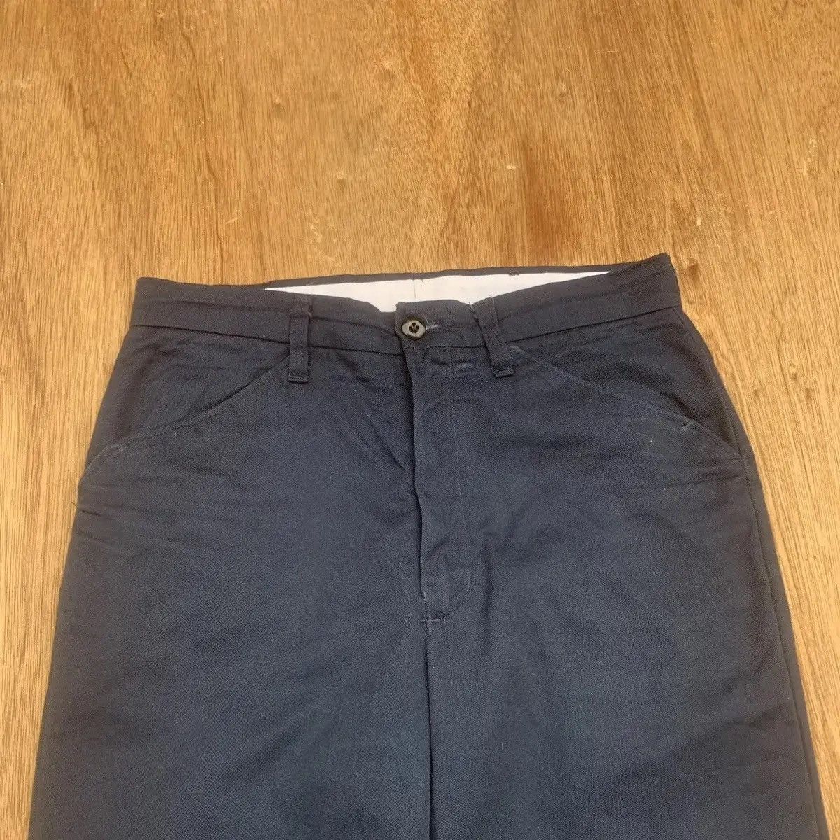 Red Kap VINTAGE RED KAP W29 L31 NAVY TROUSERS BLANK PANTS Size US 29 - 2 Thumbnail