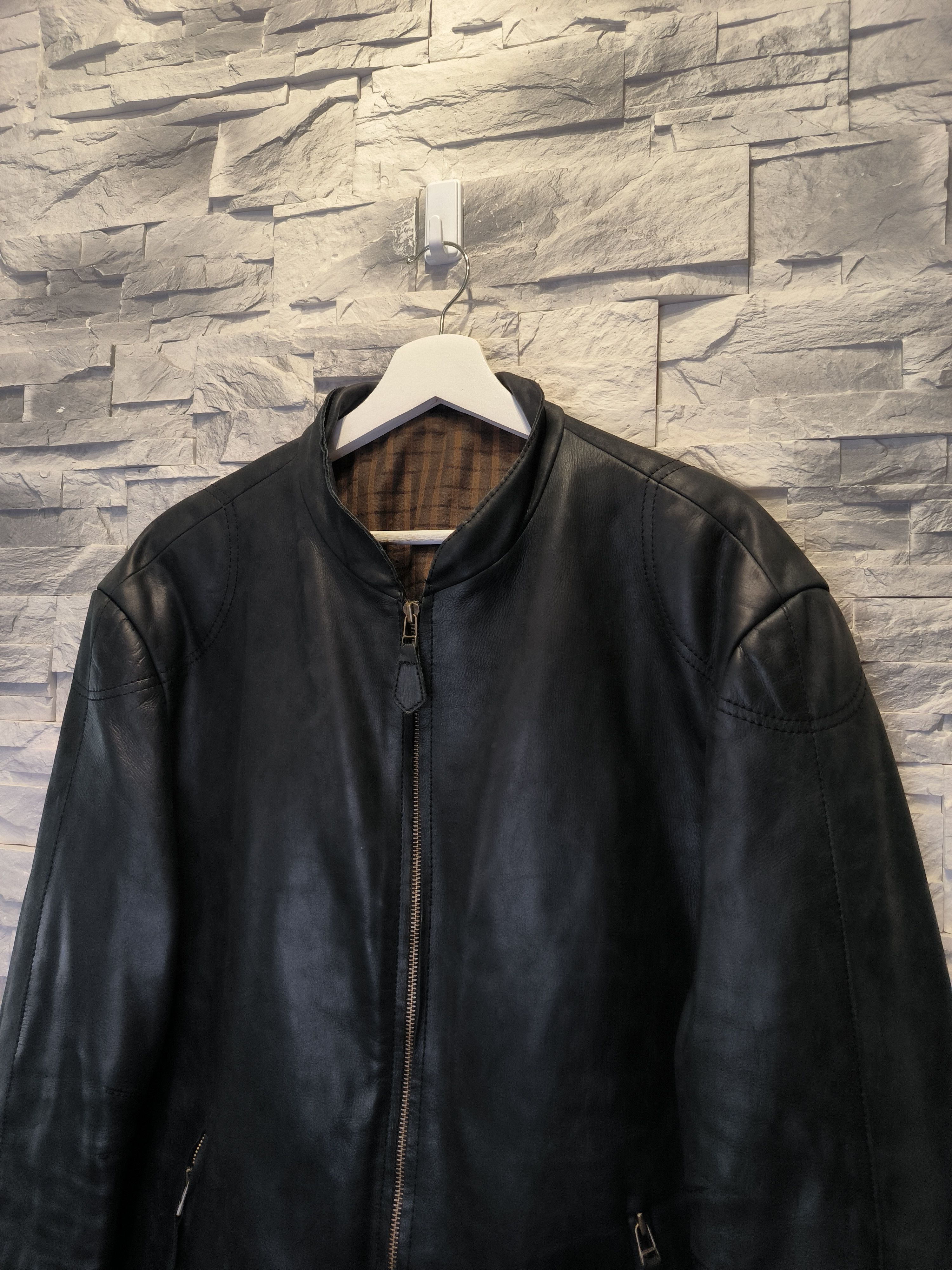 Vintage Vintage Leather Jacket Black Size US M / EU 48-50 / 2 - 2 Thumbnail