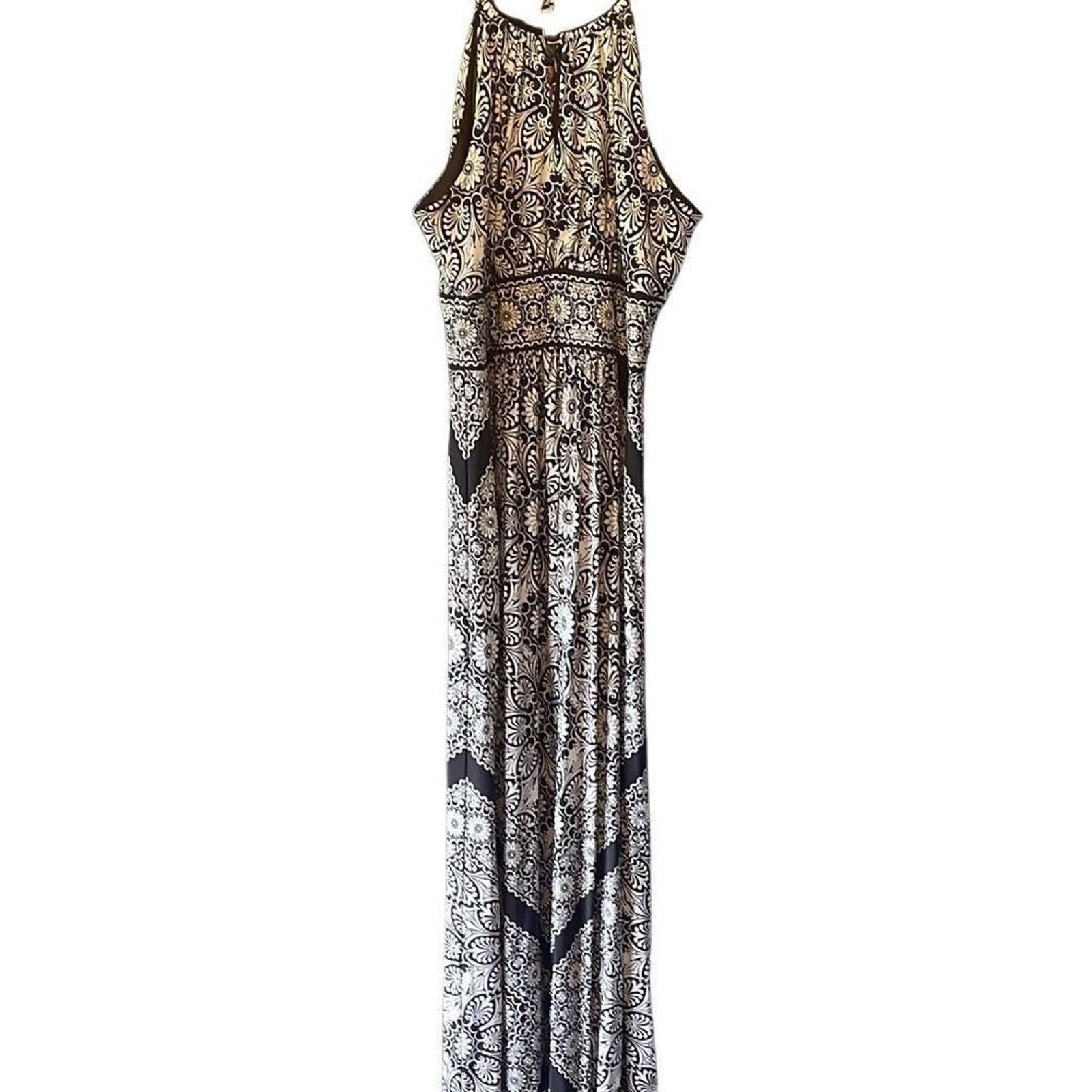 Designer White House Black Market summer bohemian maxi dress medium Size M / US 6-8 / IT 42-44 - 2 Thumbnail