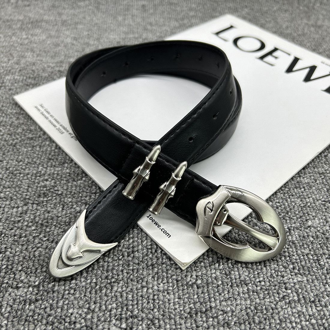 Japanese Brand × Vintage Pu leather alloy buckle waist strap Size 30 - 2 Thumbnail