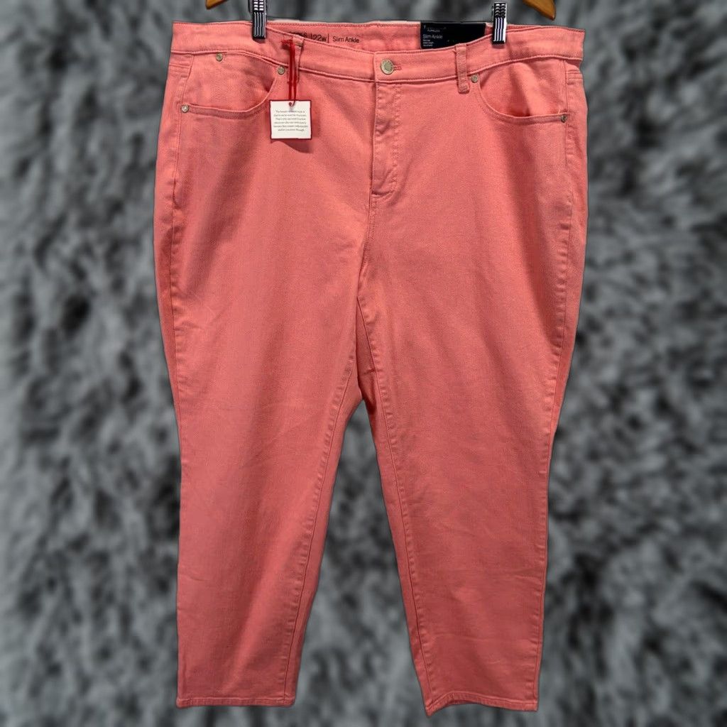 Talbots VINTAGE? No. Talbots Flawless Slim Ankle Jeans Women 22W Pink Plus Size Casual Pants 22W Womens Size Pink Ankle Jeans Slimming 90s? (no) Size 40" / US 18 - 1 Thumbnail