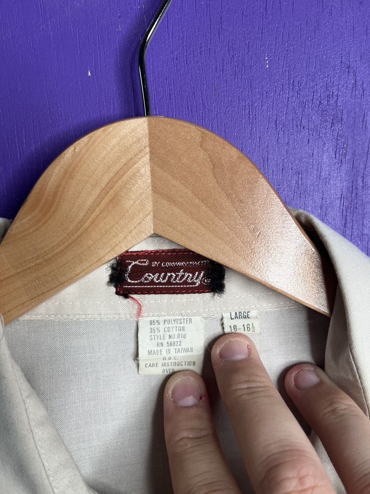 Vintage Vintage 80s Country brand pearl snap shirt Size US L / EU 52-54 / 3 - 4 Thumbnail