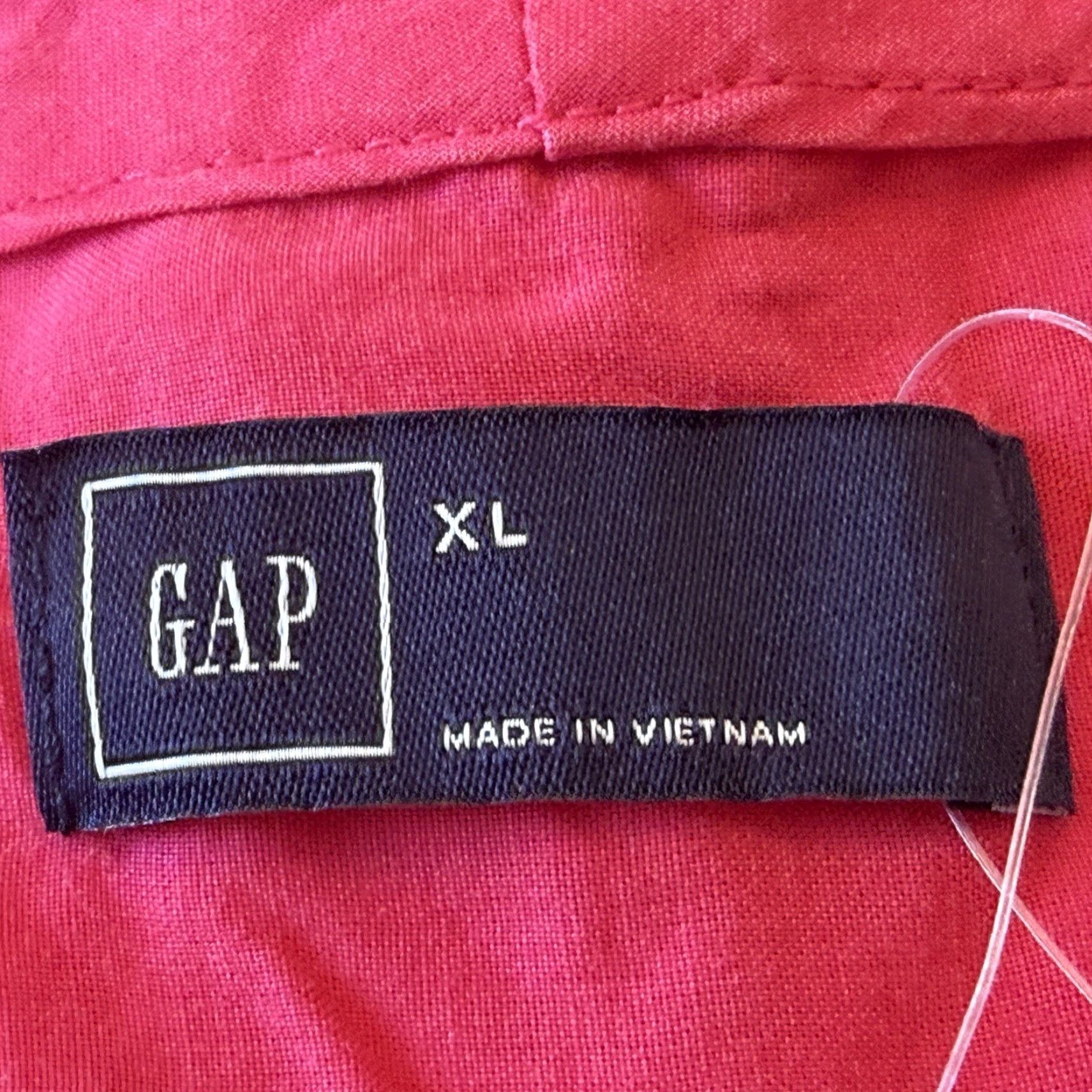 Gap Gap Button Front Shirt Womens XL Lyocell Dark Pink V-Neck Long Sleeve Size XL / US 12-14 / IT 48-50 - 6 Thumbnail
