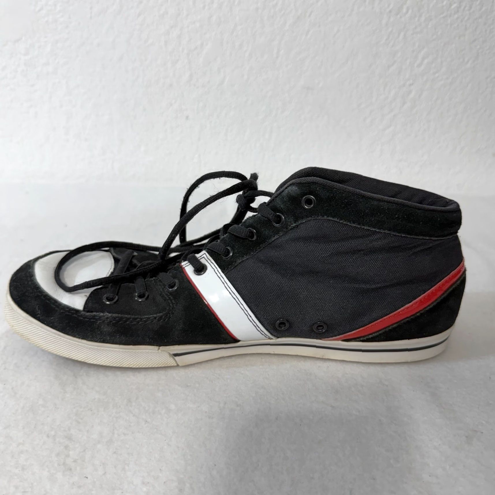 Etro Vision Street Wear Men's Retro Hi Top Suede Leather Black Red Skate Shoe Size 12 Size US L / EU 52-54 / 3 - 6 Thumbnail