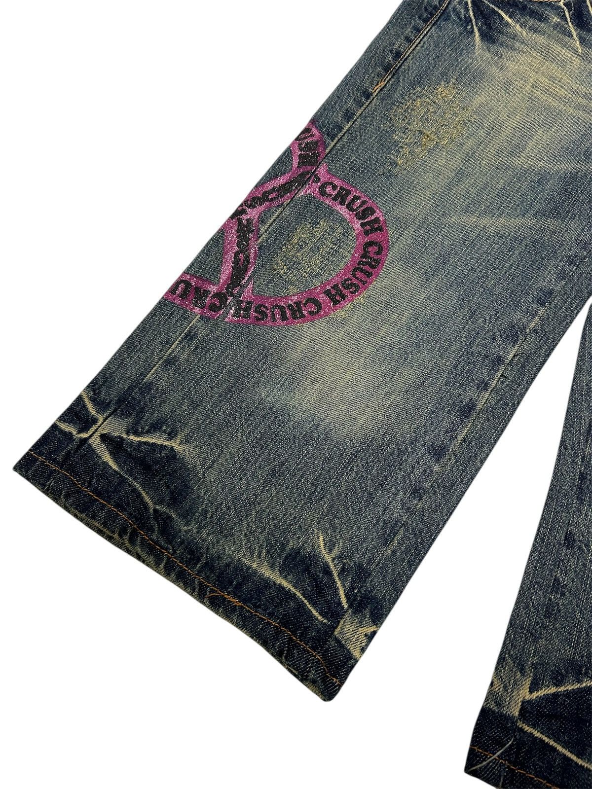 Japanese Brand Japanese Y2k Big Patch embroidered logo Mudwash Short Jeans Size US 35 - 7 Thumbnail