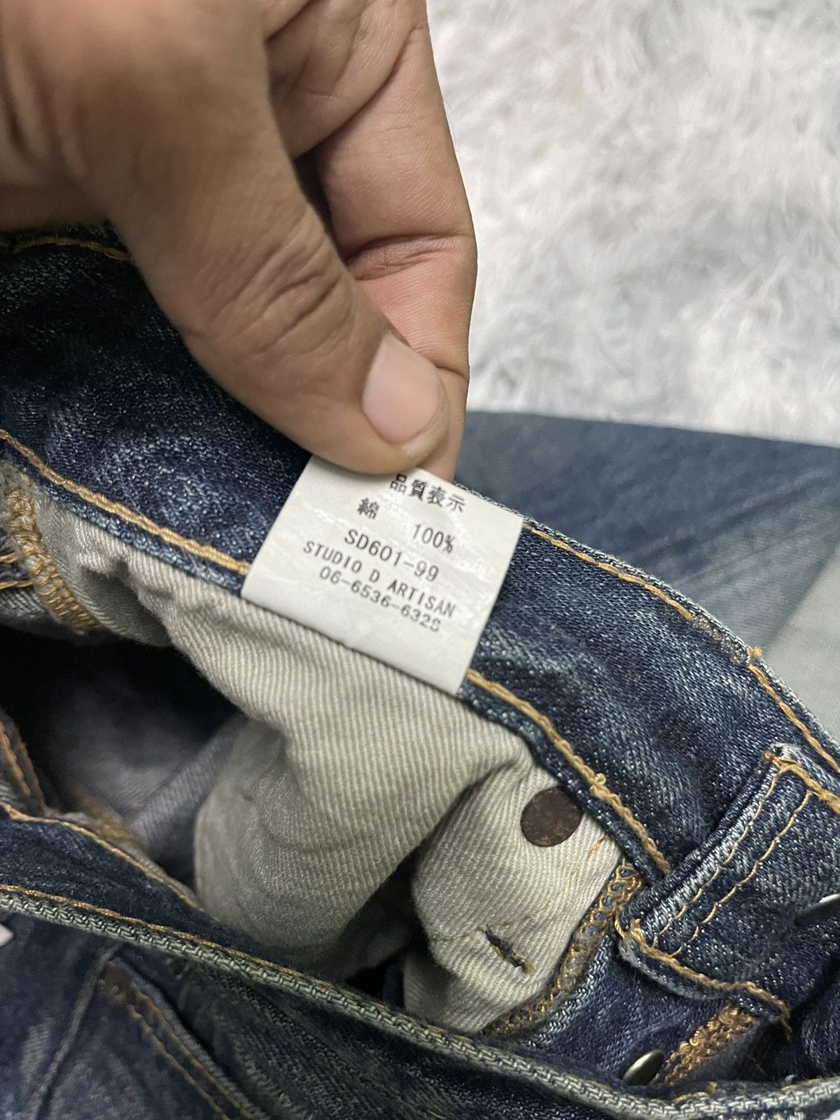 Japanese Brand × Studio D'Artisan × Vintage 🔥N.O.S🔥90s STUDIO D ARTISAN DENIM SELVEDGE Size US 28 / EU 44 - 14 Thumbnail