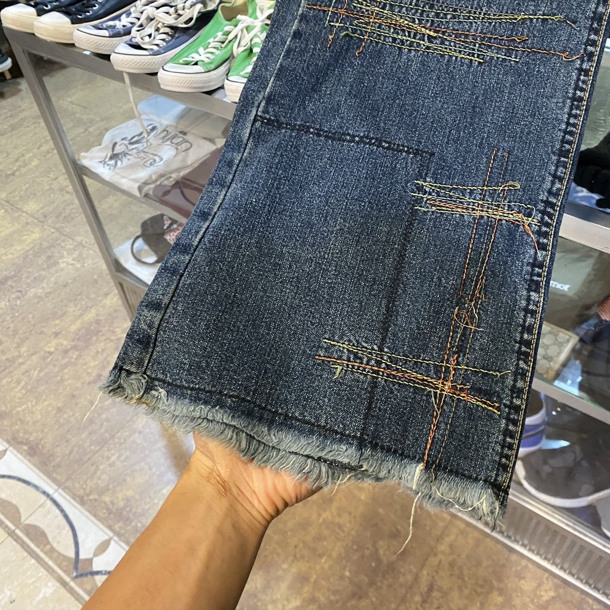 Hysteric Glamour VINTAGE 00’s Hysteric Glamour Landom Stitched Flare Denim Size 26" / US 2 / IT 38 - 6 Thumbnail