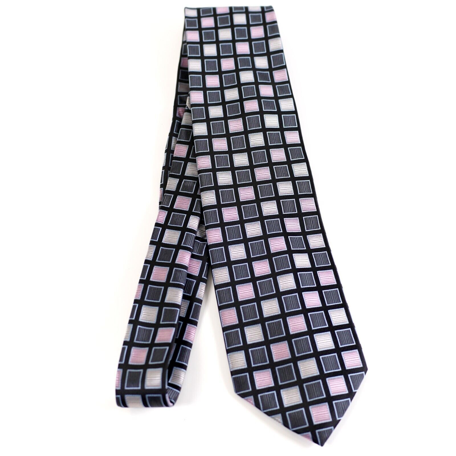 Bergamo New York Bergamo New York Black Pink White Check Ribbed Woven Polyest Size ONE SIZE - 6 Thumbnail