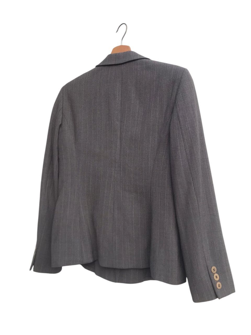 Donna Karan Donna Karan Signature Made in Italy Wool Stripe Jacket Size XS / US 0-2 / IT 36-38 - 6 Thumbnail