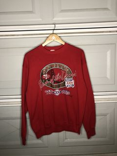 Vintage, Sweaters, Mens Vtg San Francisco 49ers Red Football Sweater Size  M