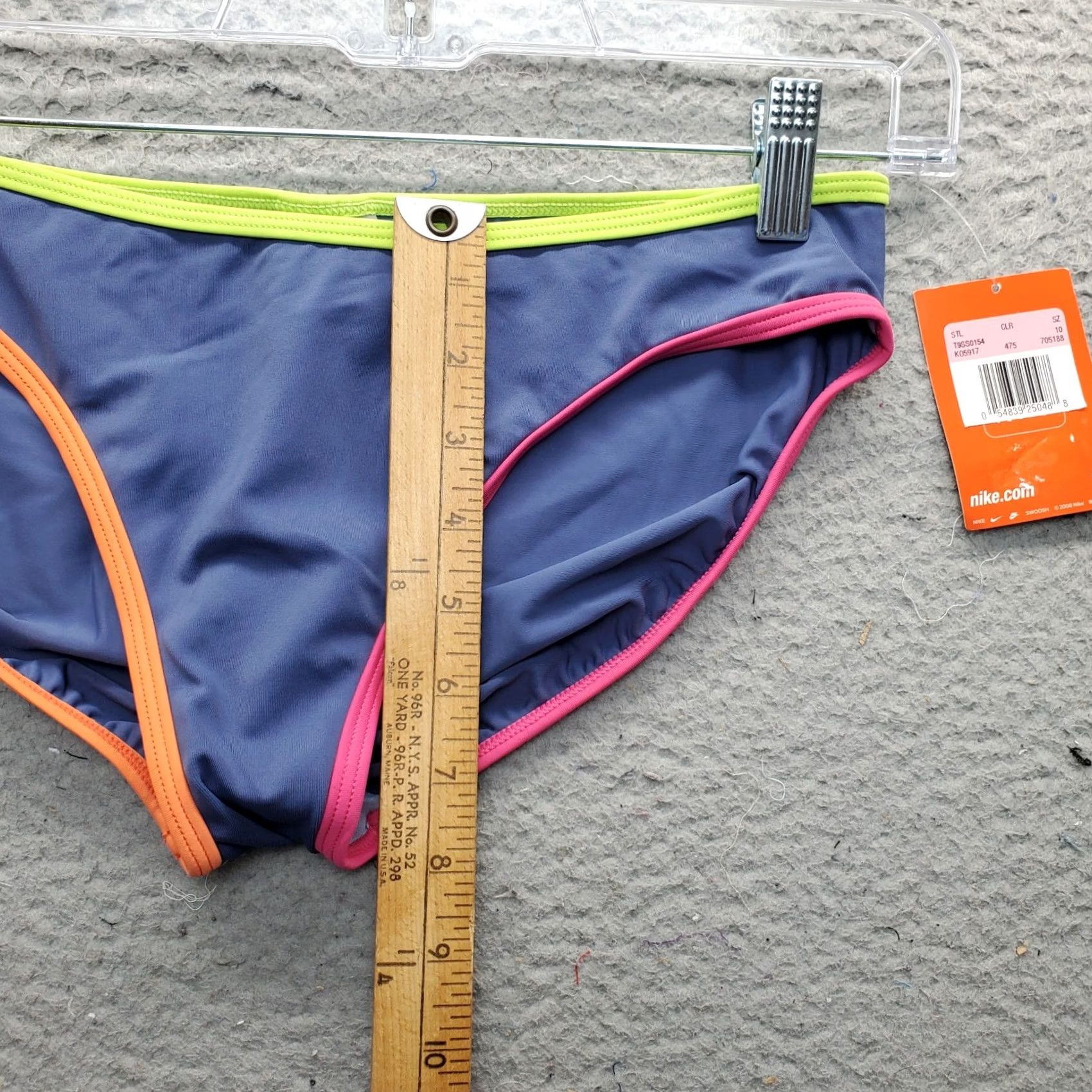 Nike Nike Bikini Bottom Womens Size 10 Multicolor Nylon Swimwear Embroidered Logo Piped Trim Bottoms Beach SSH Size 32" / US 10 / IT 46 - 4 Thumbnail