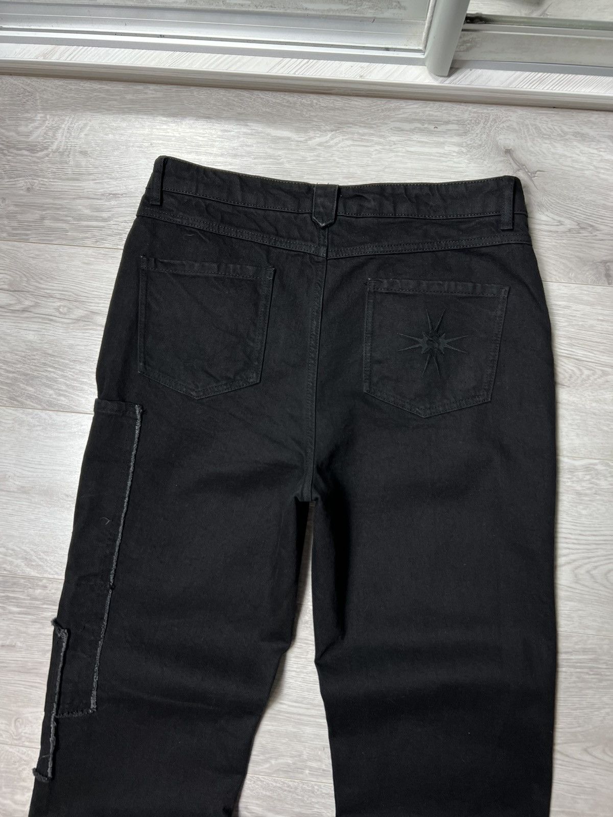 Other Y2K Style Ola Kala Patched Black Denim Pants Stretch Jeans Size US 32 / EU 48 - 15 Thumbnail