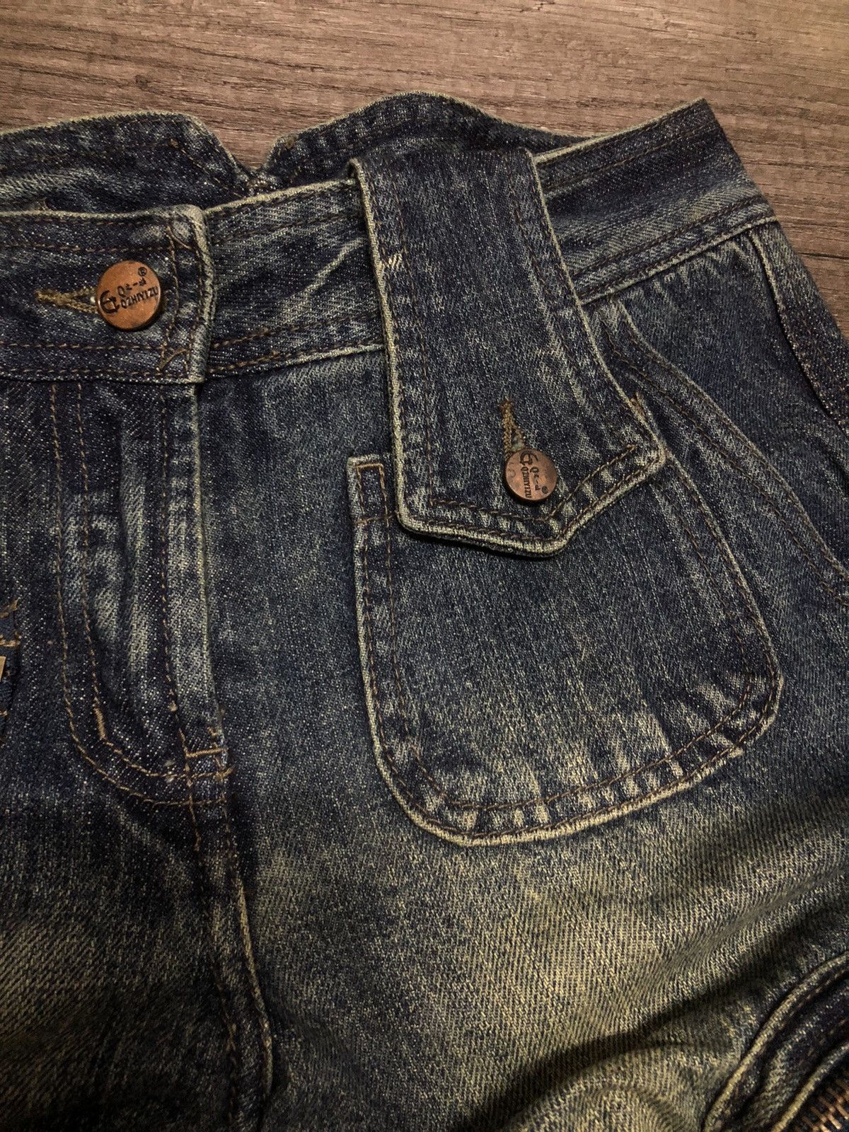 Japanese Brand × Le Grande Bleu (L.G.B.) Q Zhi Yi Zu Cargo Jeans Multi Pocket Size 28" / US 6 / IT 42 - 8 Thumbnail