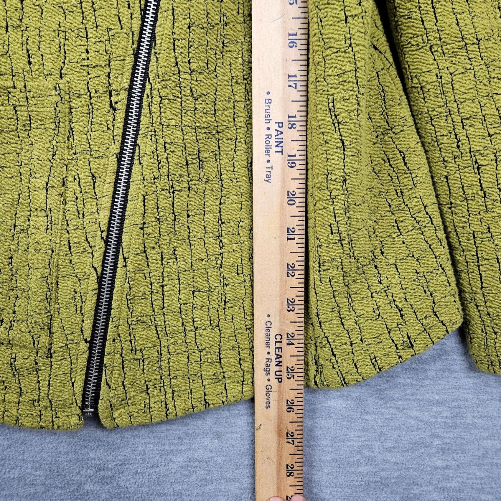 Habitat Habitat Jacket Women's XS Yellow Asymmetrical Zip Cotton Blend Textured Casual All Seasons Shirt? Size XS / US 0-2 / IT 36-38 - 3 Thumbnail