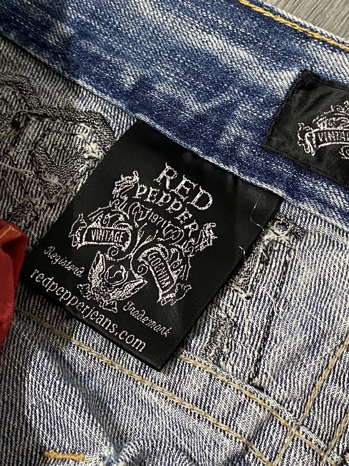 Hysteric Glamour Japan Red Pepper Smiley x Peace Patchwork Jeans Size US 34 / EU 50 - 10 Thumbnail