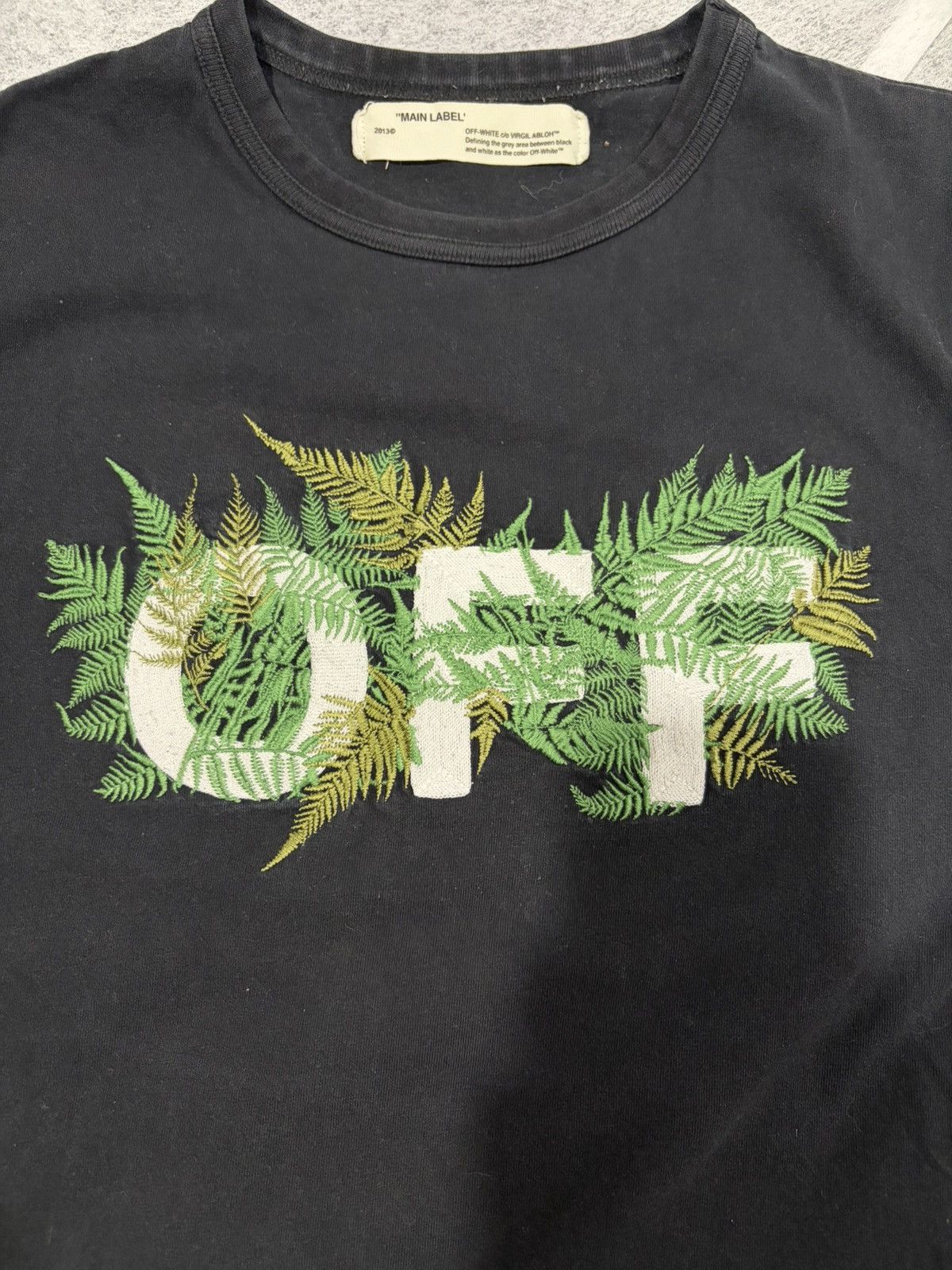 Off-White Off White Ferns Embroidered T Shirt Size US S / EU 44-46 / 1 - 3 Thumbnail