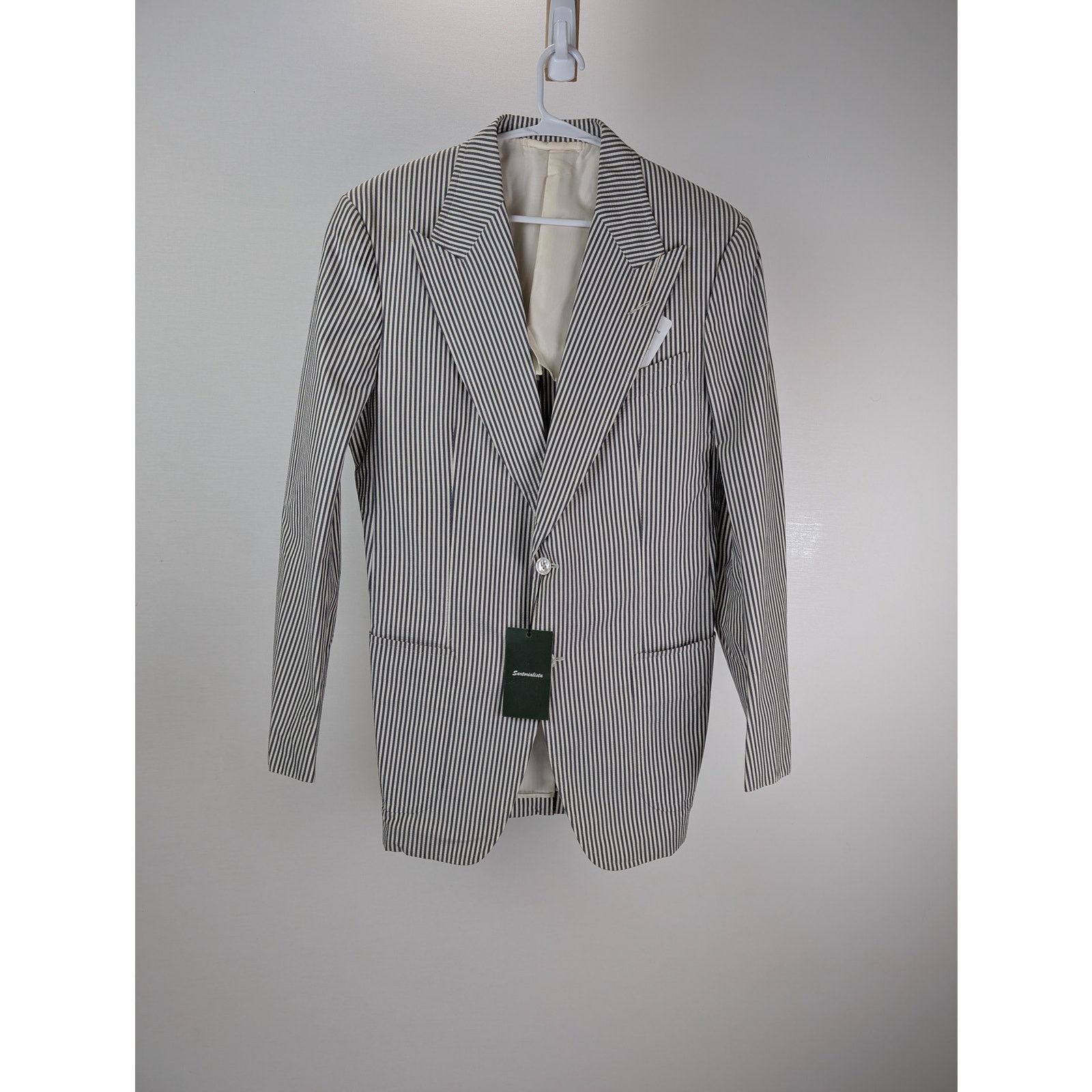 Tom Ford o1rshd1 CC20 Vestes Blousons Blazer Jacket in Blue/White Size US M / EU 48-50 / 2 - 8 Thumbnail