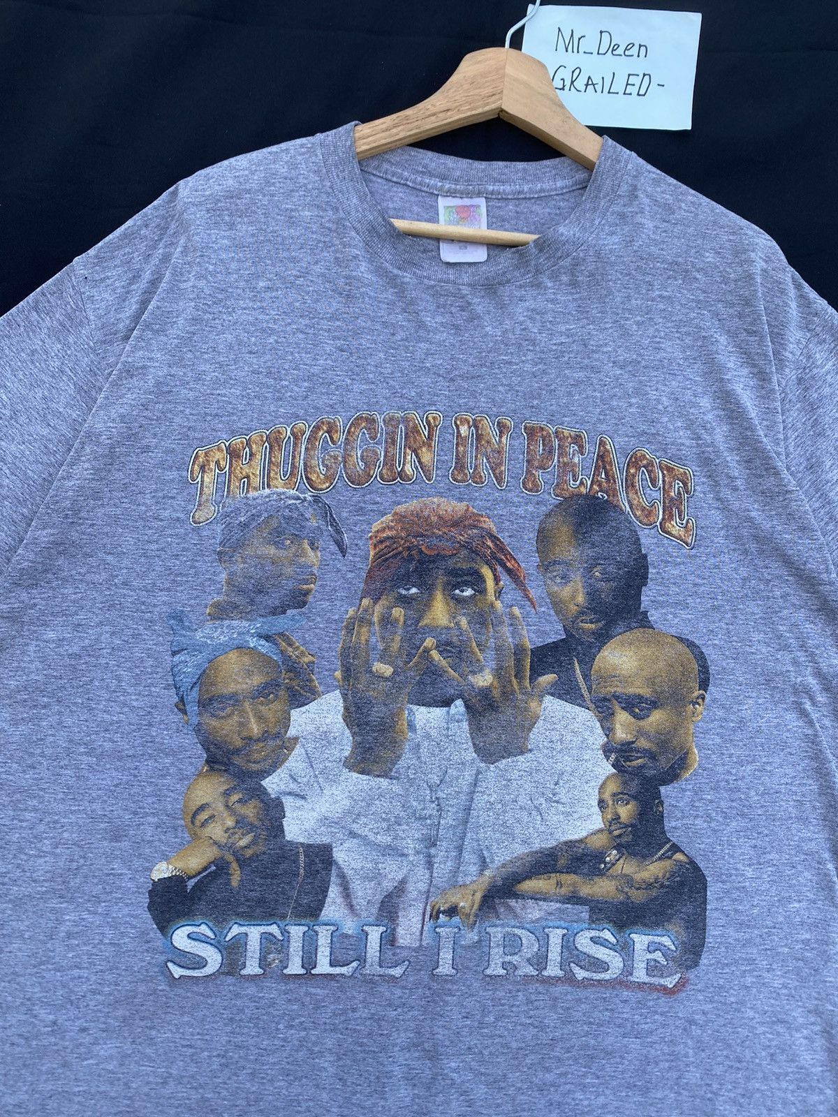 Rap Tees Vintage Tupac Shakur “Thuggin In Peace” Still I Rise Tee Size US L / EU 52-54 / 3 - 6 Thumbnail