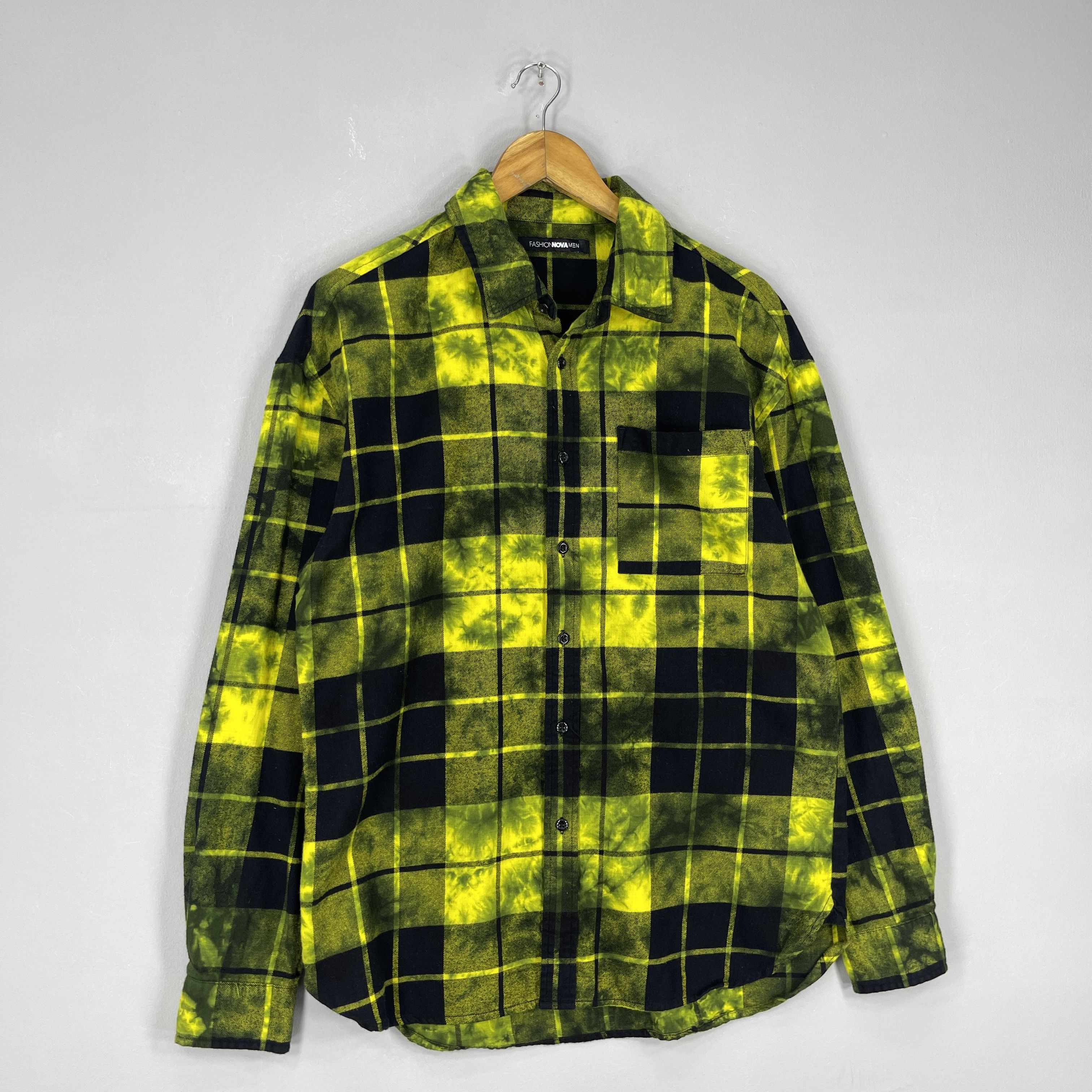 Flannel Vintage Fashion Nova Plaid Tie Dye Custom Button Up Size US M / EU 48-50 / 2 - 4 Thumbnail
