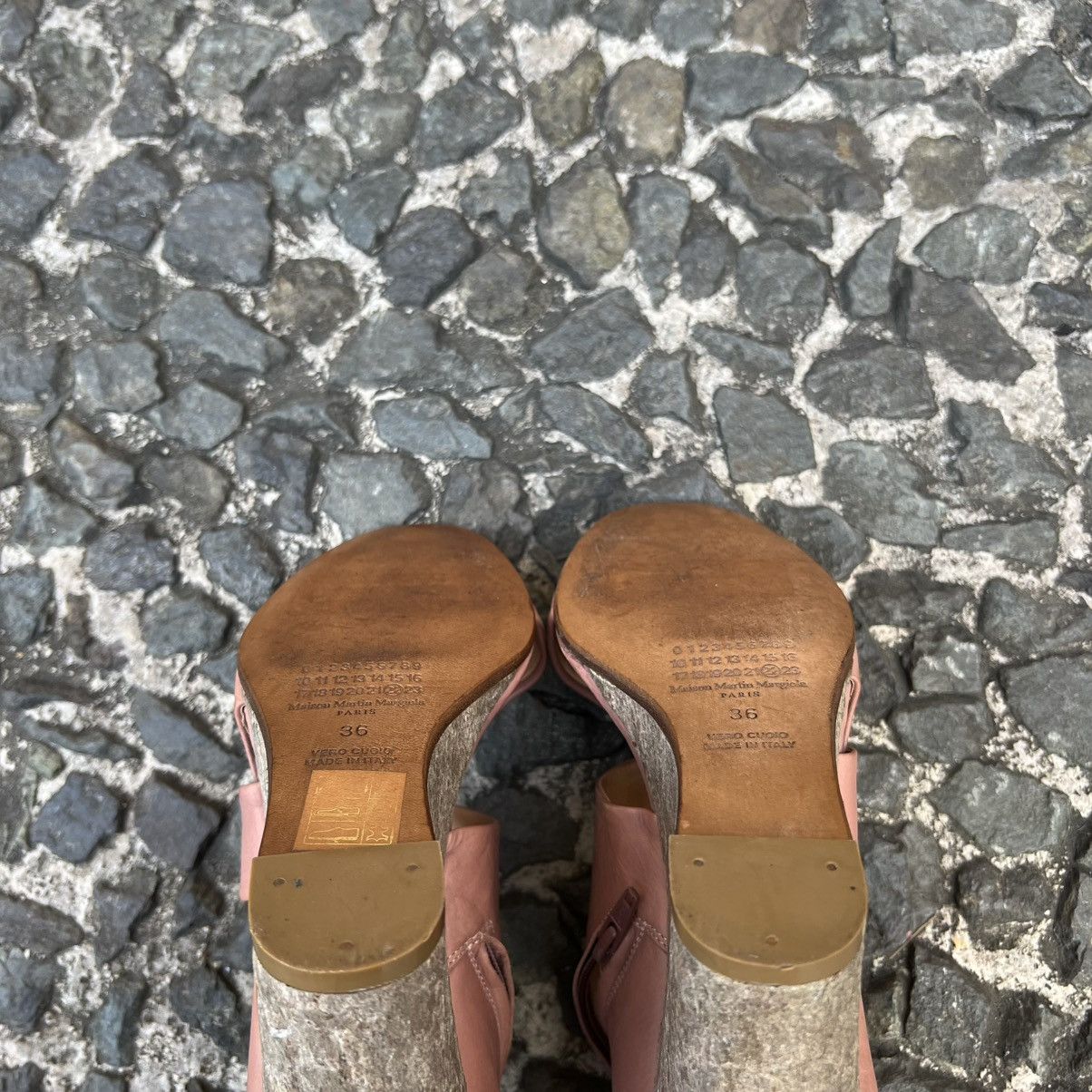 Maison Margiela Maison Margiela pink leather wedge peep-toe ankle boots Size US 6 / IT 36 - 7 Thumbnail