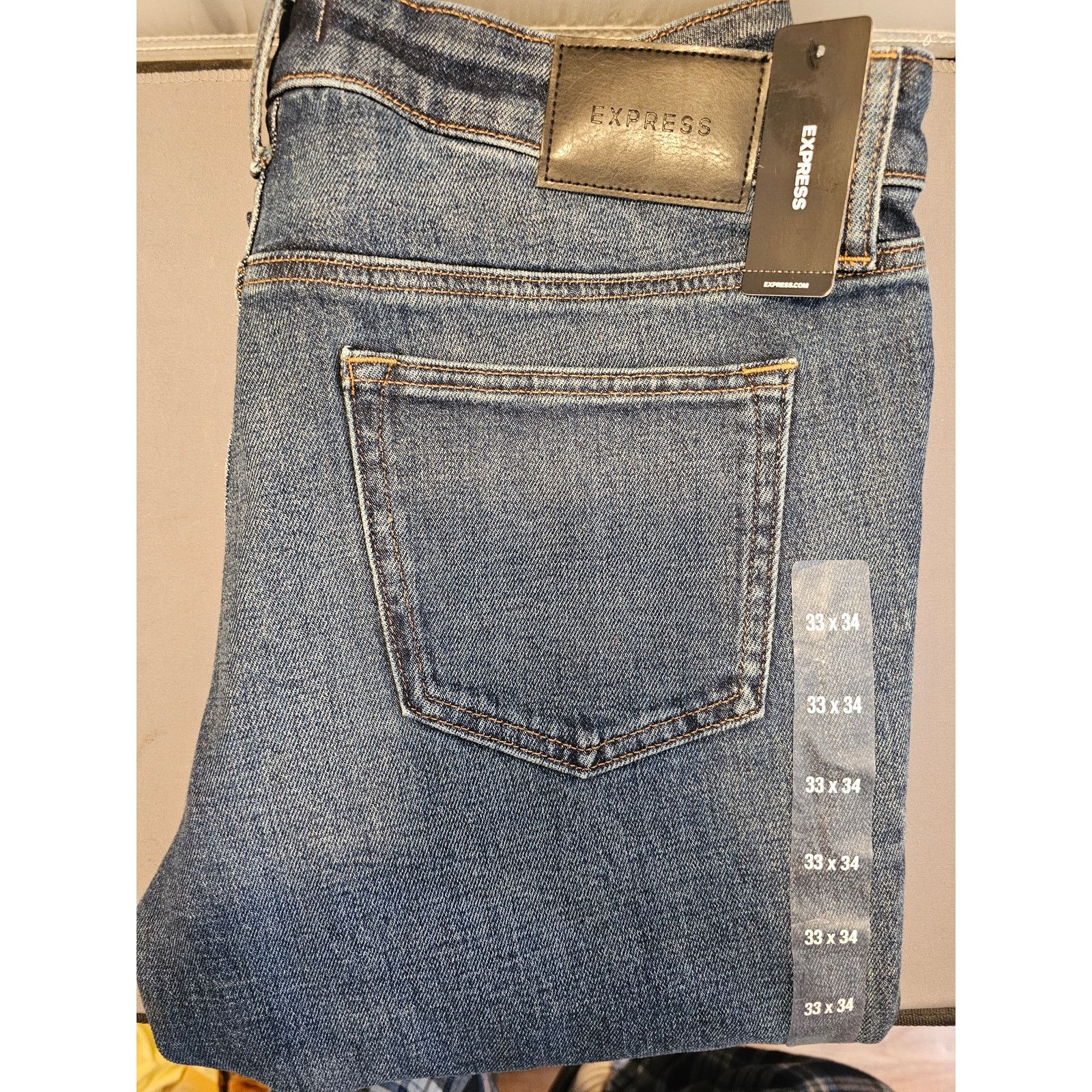 Express Express Denim Flex Men's 33x34 Jeans - New w/Tags - 47280533 Size 33" - 1 Thumbnail