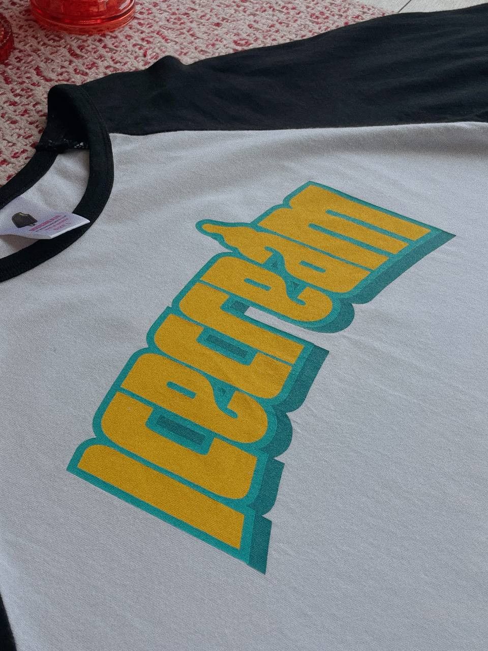 Icecream Icecream Anime Raglan Tee White Black 3/4 Sleeve Size US L / EU 52-54 / 3 - 6 Thumbnail