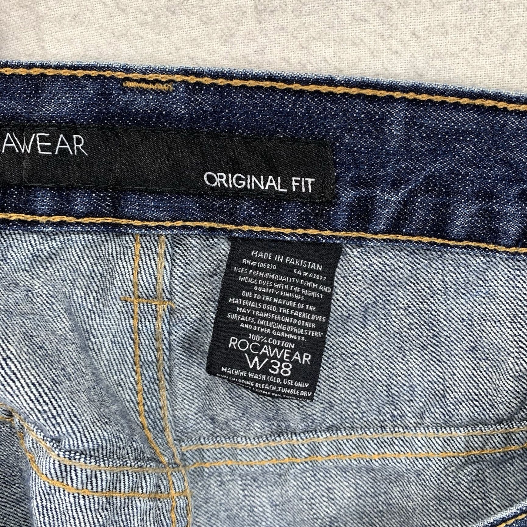 Rocawear VINTAGE Rocawear Men’s Jeans Size 38 Adult Straight 90s Dark Blue Denim Hip Hop Mens Size US 38 / EU 54 - 5 Thumbnail
