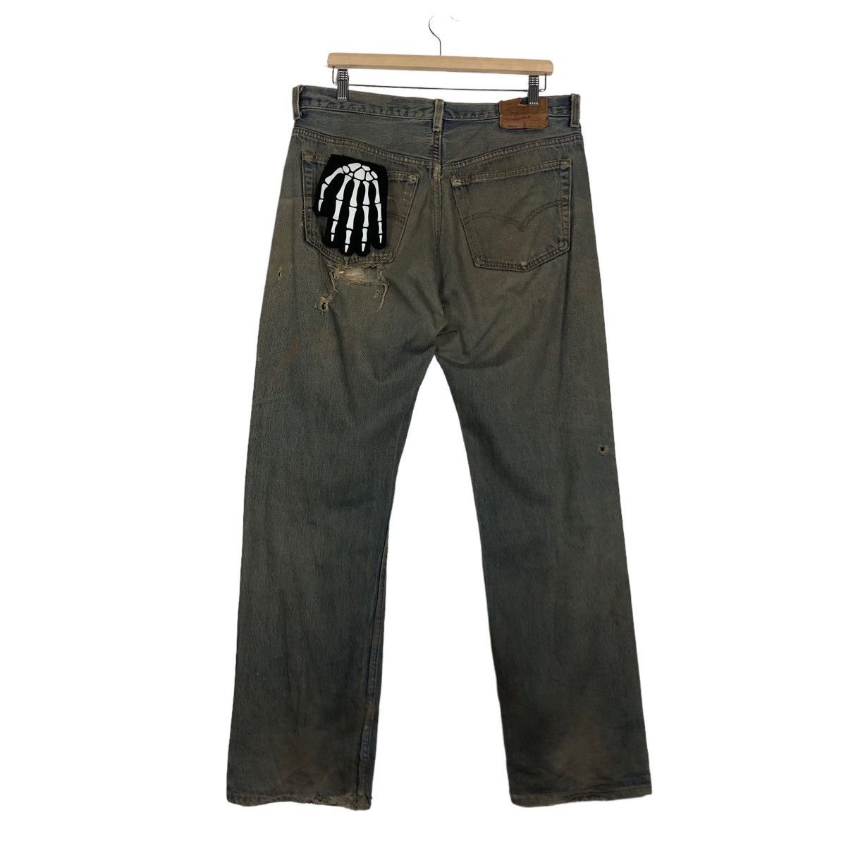 Levi's Vintage Clothing 🔥80’s Vintage Selvedges Distressed Denim Jeans Levi’s 501 Size US 36 / EU 52 - 8 Thumbnail